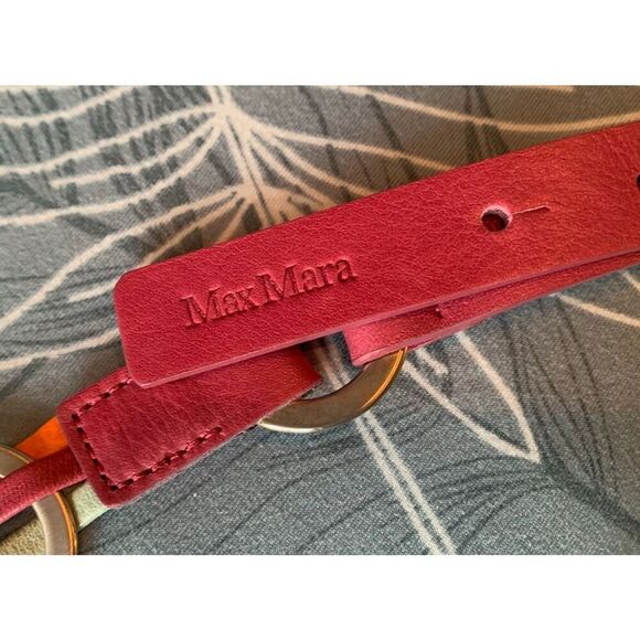 MAX MARA ITALY Colorful Leather & Chain Ring Belt sz L main image 5